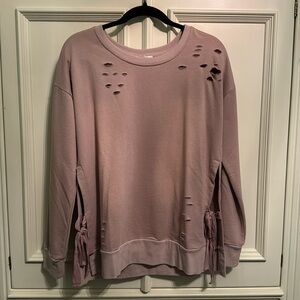 Mystree distressed pullover sweater